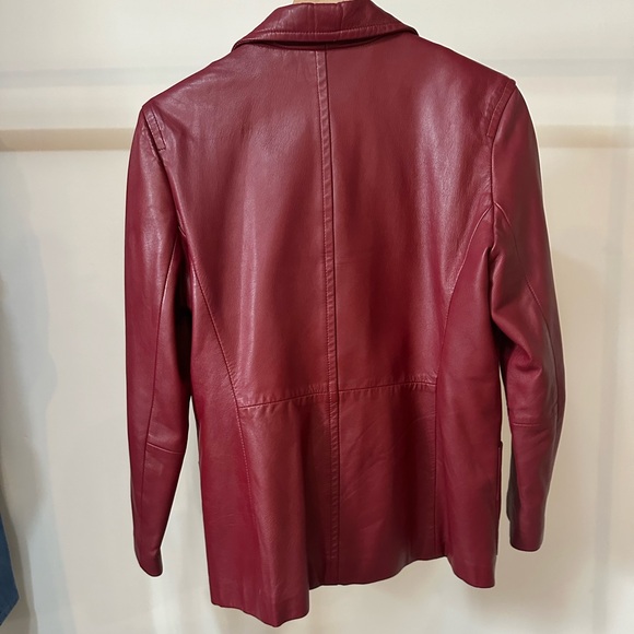 Vintage Red Leather Jacket - Picture 7 of 8
